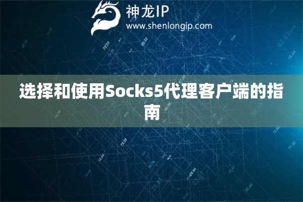 選擇和使用Socks5代理客戶端的指南