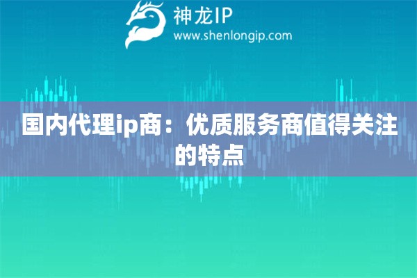 國(guó)內(nèi)代理ip商：優(yōu)質(zhì)服務(wù)商值得關(guān)注的特點(diǎn)