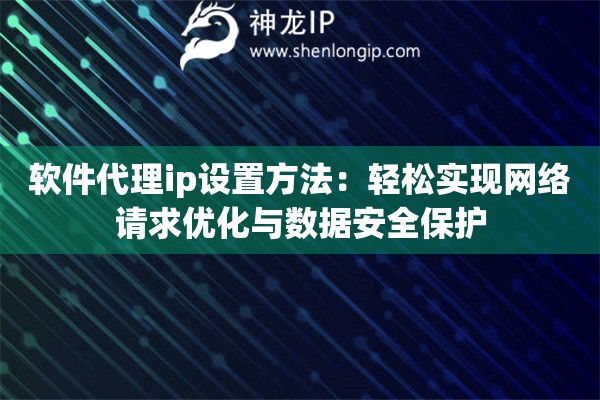 軟件代理ip設置方法：輕松實現(xiàn)網(wǎng)絡請求優(yōu)化與數(shù)據(jù)安全保護