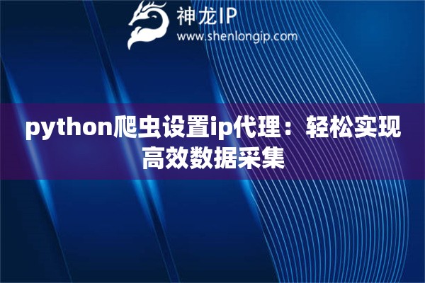 python爬蟲(chóng)設(shè)置ip代理：輕松實(shí)現(xiàn)高效數(shù)據(jù)采集