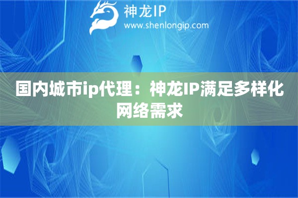 國(guó)內(nèi)城市ip代理：神龍IP滿足多樣化網(wǎng)絡(luò)需求