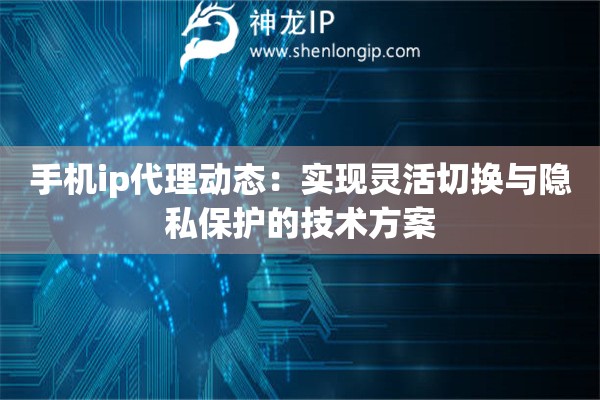 手機(jī)ip代理動(dòng)態(tài)：實(shí)現(xiàn)靈活切換與隱私保護(hù)的技術(shù)方案
