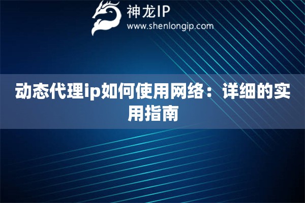 動態(tài)代理ip如何使用網(wǎng)絡(luò)：詳細的實用指南