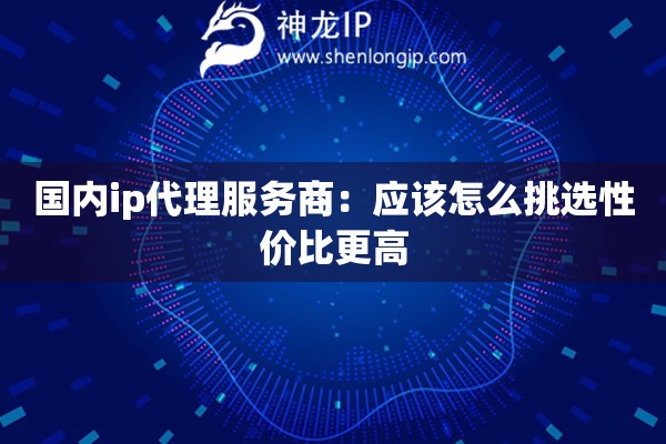 國(guó)內(nèi)ip代理服務(wù)商：應(yīng)該怎么挑選性價(jià)比更高
