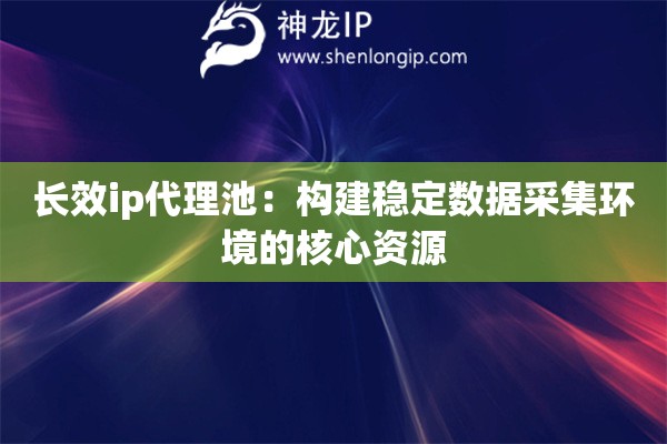 長(zhǎng)效ip代理池：構(gòu)建穩(wěn)定數(shù)據(jù)采集環(huán)境的核心資源