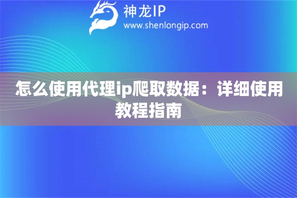 怎么使用代理ip爬取數(shù)據(jù)：詳細使用教程指南