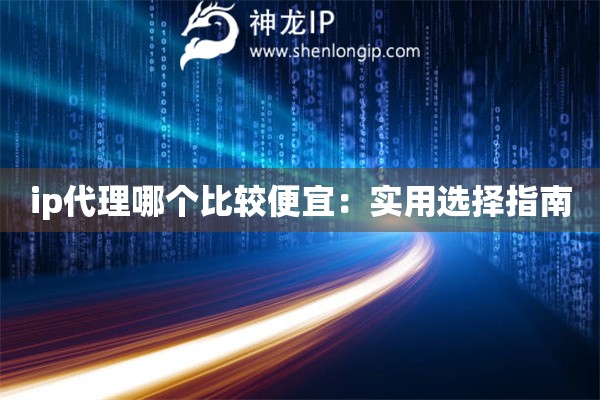 ip代理哪個比較便宜：實用選擇指南