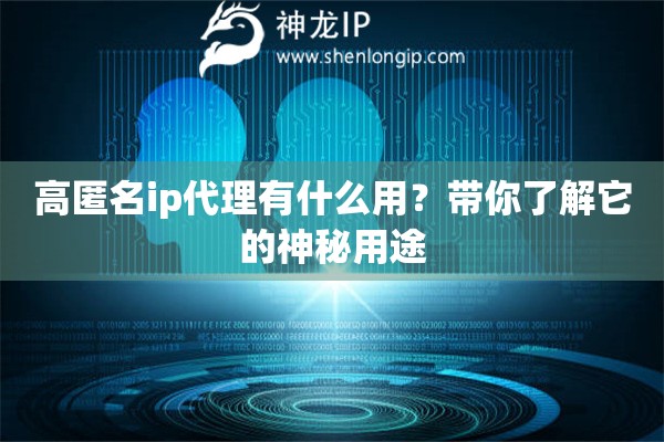 高匿名ip代理有什么用？帶你了解它的神秘用途
