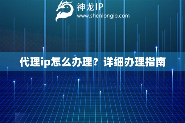 代理ip怎么辦理？詳細辦理指南