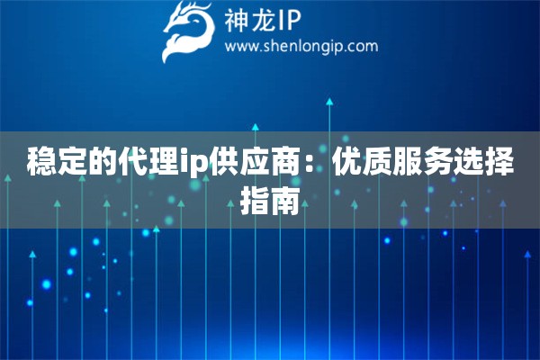穩(wěn)定的代理ip供應(yīng)商：優(yōu)質(zhì)服務(wù)選擇指南