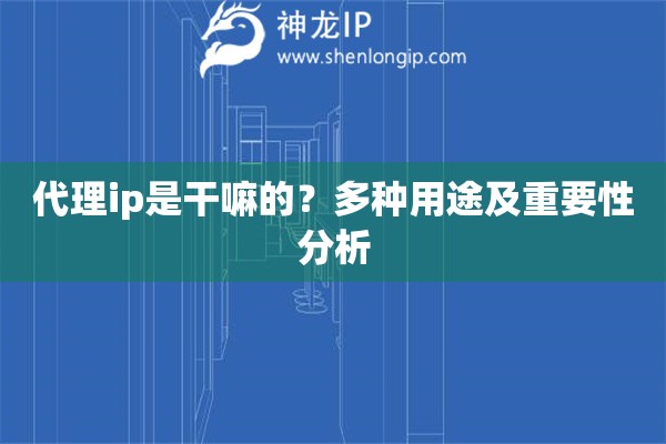 代理ip是干嘛的？多種用途及重要性分析