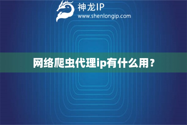 網(wǎng)絡(luò)爬蟲代理ip有什么用？