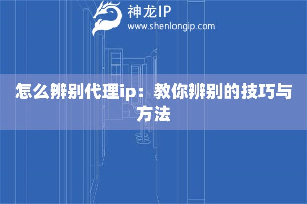 怎么辨別代理ip：教你辨別的技巧與方法