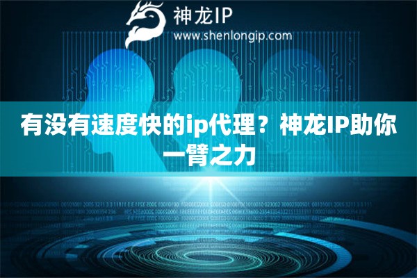 有沒有速度快的ip代理？神龍IP助你一臂之力
