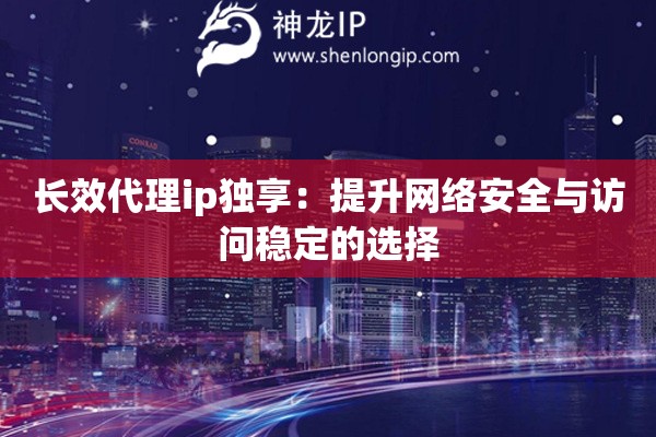 長效代理ip獨(dú)享：提升網(wǎng)絡(luò)安全與訪問穩(wěn)定的選擇