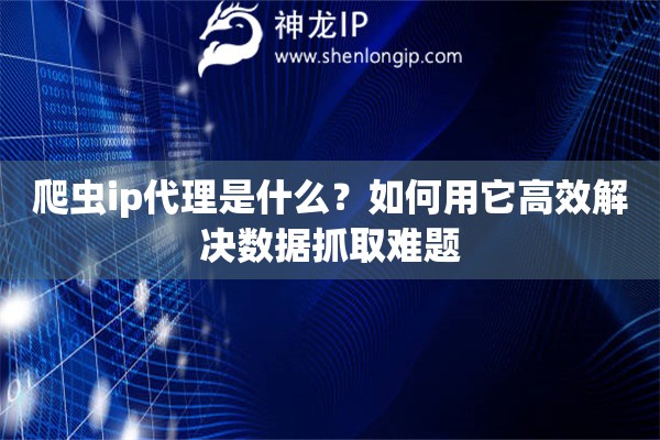 爬蟲(chóng)ip代理是什么？如何用它高效解決數(shù)據(jù)抓取難題