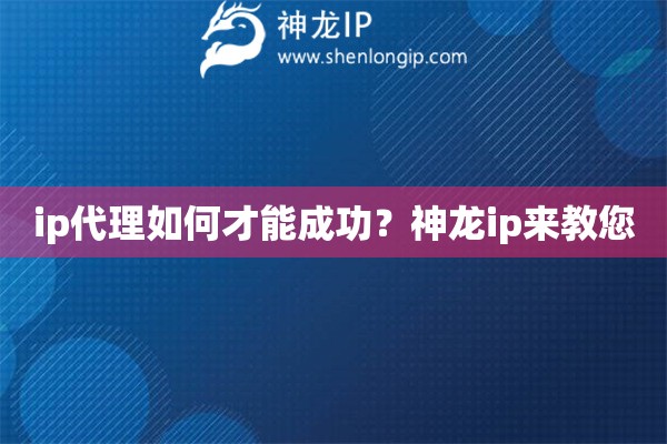 ip代理如何才能成功？神龍ip來教您