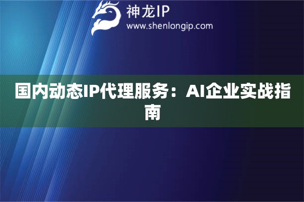 國內(nèi)動態(tài)IP代理服務(wù)：AI企業(yè)實戰(zhàn)指南