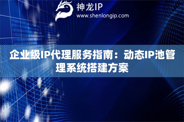 企業(yè)級IP代理服務(wù)指南：動態(tài)IP池管理系統(tǒng)搭建方案