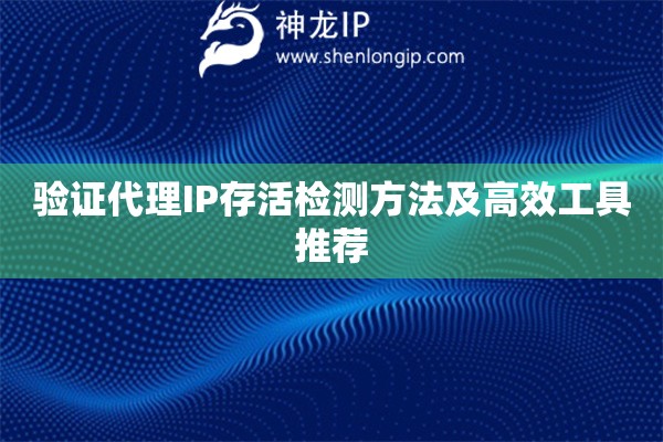 驗(yàn)證代理IP存活檢測方法及高效工具推薦