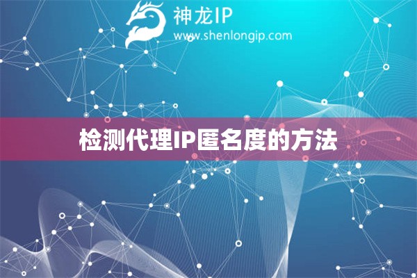 檢測(cè)代理IP匿名度的方法