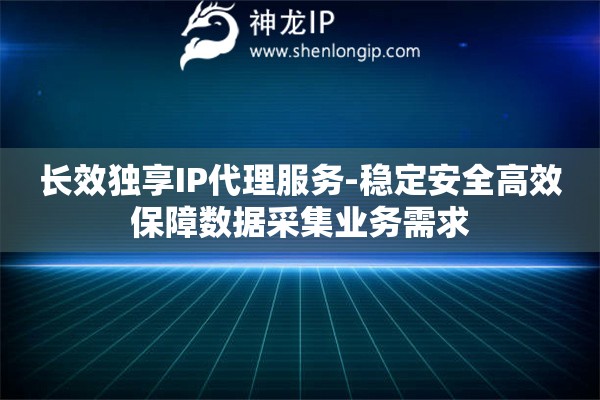 長效獨(dú)享IP代理服務(wù)-穩(wěn)定安全高效保障數(shù)據(jù)采集業(yè)務(wù)需求