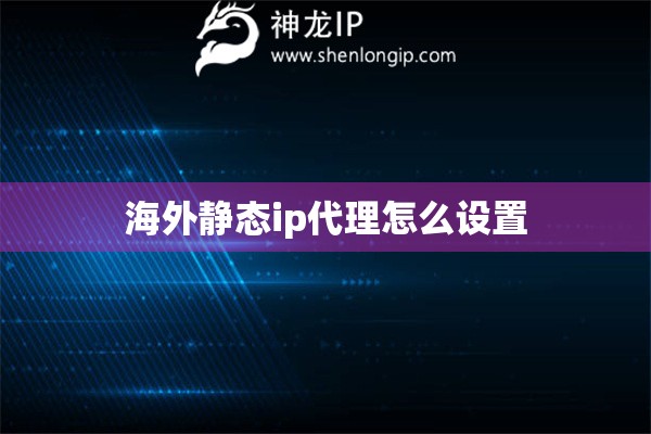海外靜態(tài)ip代理怎么設置
