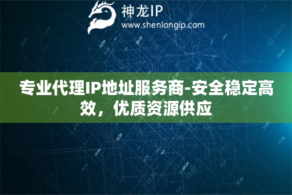 專業(yè)代理IP地址服務(wù)商-安全穩(wěn)定高效，優(yōu)質(zhì)資源供應(yīng)