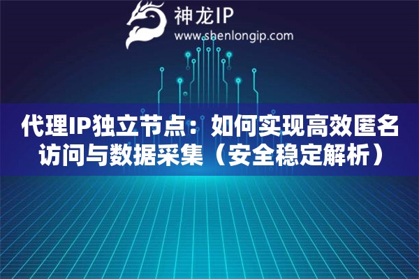 代理IP獨(dú)立節(jié)點(diǎn)：如何實(shí)現(xiàn)高效匿名訪問與數(shù)據(jù)采集（安全穩(wěn)定解析）