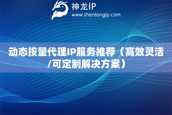 動(dòng)態(tài)按量代理IP服務(wù)推薦（高效靈活/可定制解決方案）