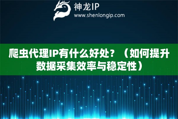 爬蟲代理IP有什么好處？（如何提升數(shù)據(jù)采集效率與穩(wěn)定性）