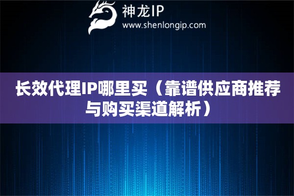 長效代理IP哪里買（靠譜供應(yīng)商推薦與購買渠道解析）