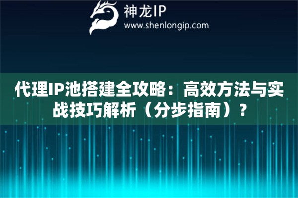 代理IP池搭建全攻略：高效方法與實戰(zhàn)技巧解析（分步指南）？