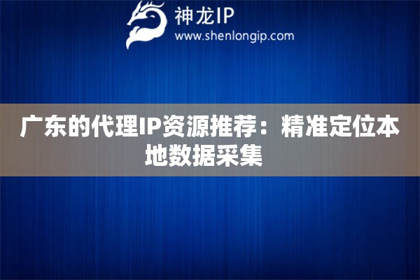 廣東的代理IP資源推薦：精準定位本地數(shù)據(jù)采集  
