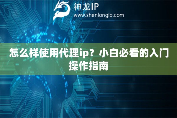 怎么樣使用代理ip？小白必看的入門(mén)操作指南