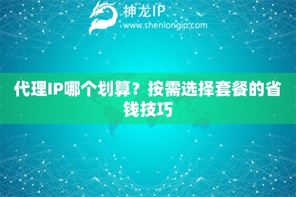 代理IP哪個(gè)劃算？按需選擇套餐的省錢(qián)技巧