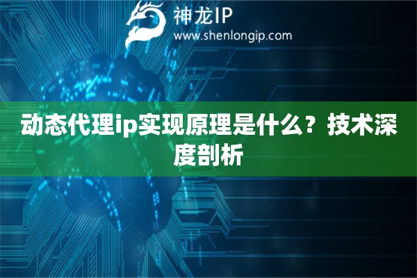 動態(tài)代理ip實現(xiàn)原理是什么？技術(shù)深度剖析