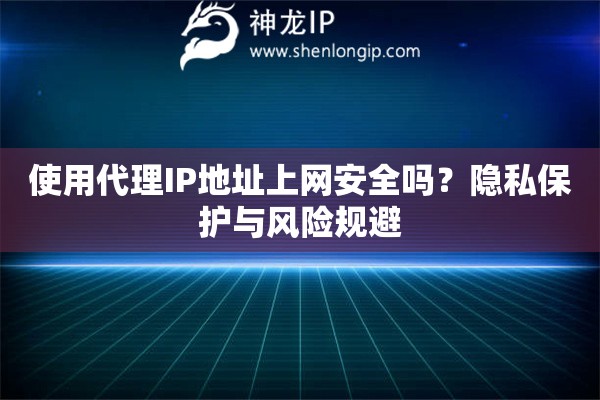 使用代理IP地址上網(wǎng)安全嗎？隱私保護與風險規(guī)避