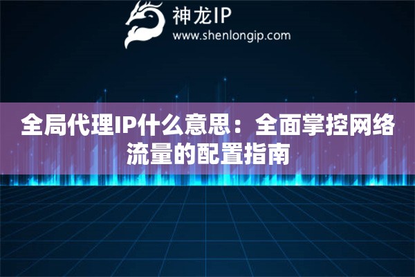全局代理IP什么意思：全面掌控網(wǎng)絡(luò)流量的配置指南