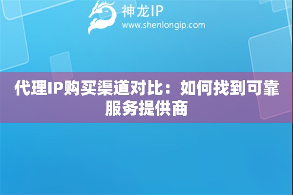 代理IP購(gòu)買渠道對(duì)比：如何找到可靠服務(wù)提供商