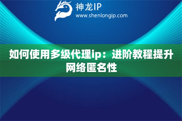 如何使用多級(jí)代理ip：進(jìn)階教程提升網(wǎng)絡(luò)匿名性