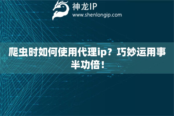 爬蟲時(shí)如何使用代理ip？巧妙運(yùn)用事半功倍！