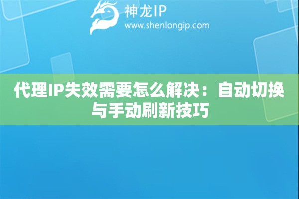 代理IP失效需要怎么解決：自動(dòng)切換與手動(dòng)刷新技巧