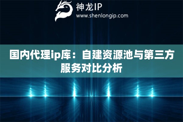 國內(nèi)代理ip庫：自建資源池與第三方服務對比分析