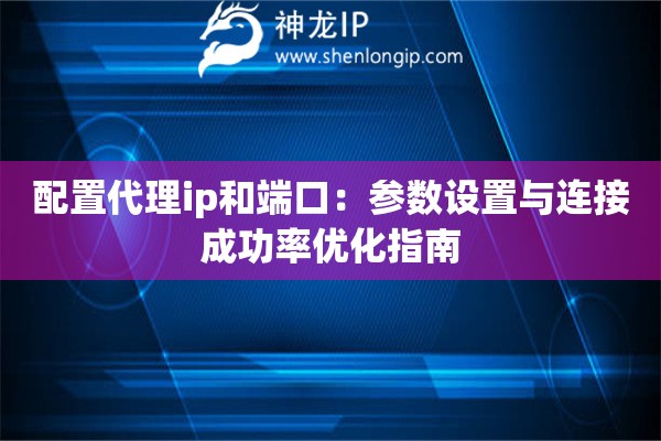 配置代理ip和端口：參數(shù)設置與連接成功率優(yōu)化指南