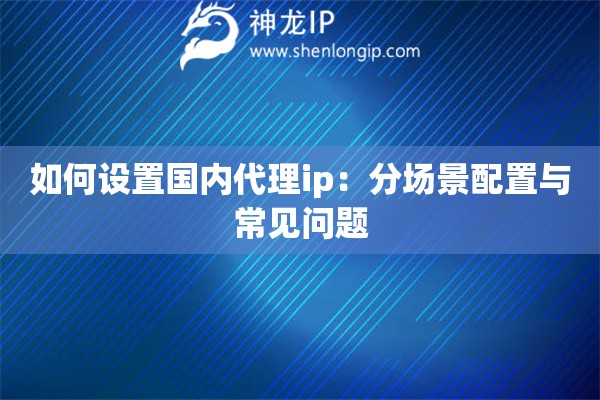 如何設(shè)置國(guó)內(nèi)代理ip：分場(chǎng)景配置與常見(jiàn)問(wèn)題