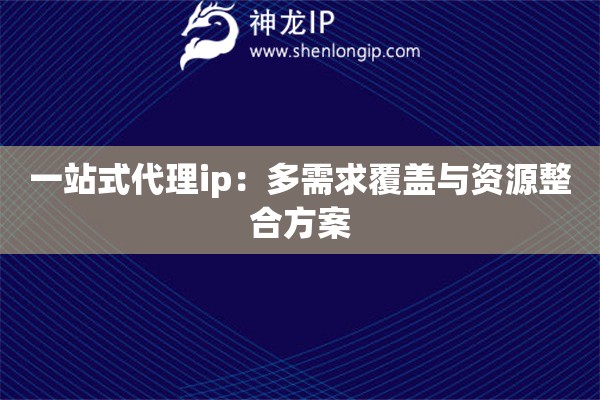 一站式代理ip：多需求覆蓋與資源整合方案