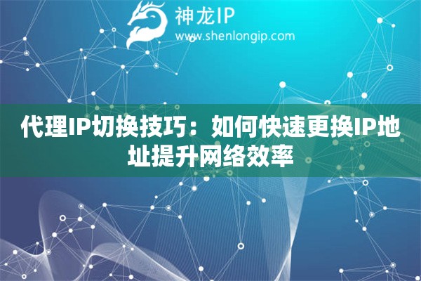 代理IP切換技巧：如何快速更換IP地址提升網(wǎng)絡(luò)效率