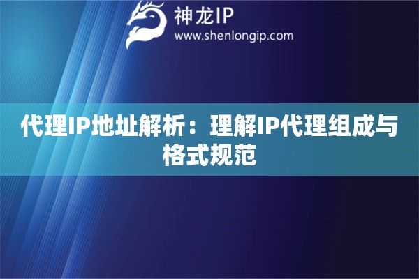 代理IP地址解析：理解IP代理組成與格式規(guī)范
