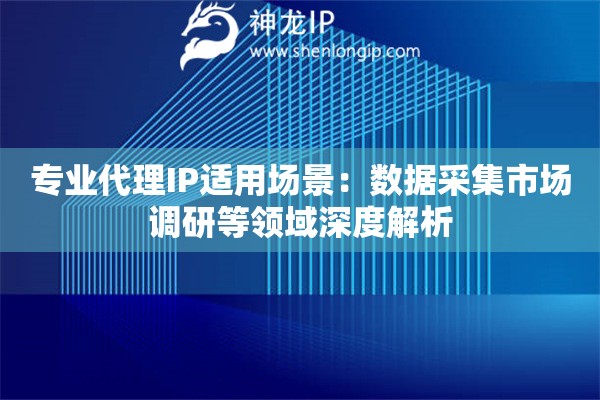 專業(yè)代理IP適用場景：數(shù)據(jù)采集市場調研等領域深度解析